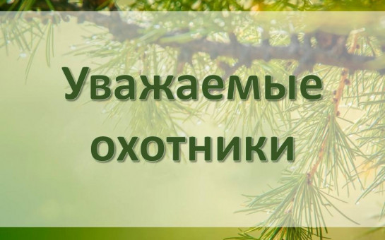 Информация для охотников