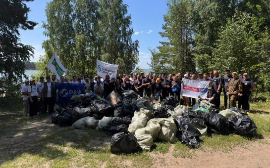 Корпоративные волонтеры очистили береговую линию в Караканском бору